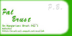 pal brust business card